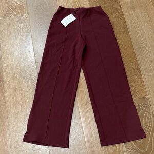 Zara Burgundy Wide Leg Pants size M (NWT)
